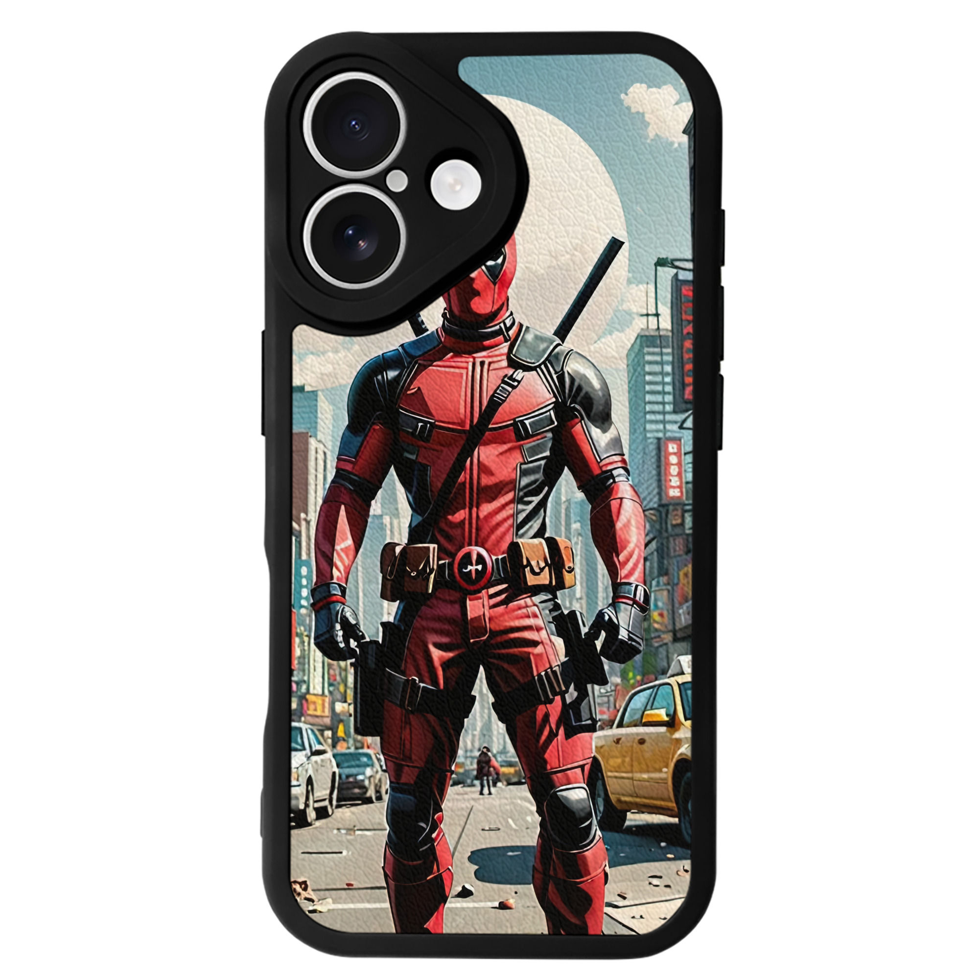 （画像用） Deadpool デッドプール 【iPhone 16シリーズ対応】シリコンスマホケース（レザー調） 材質：シリコン